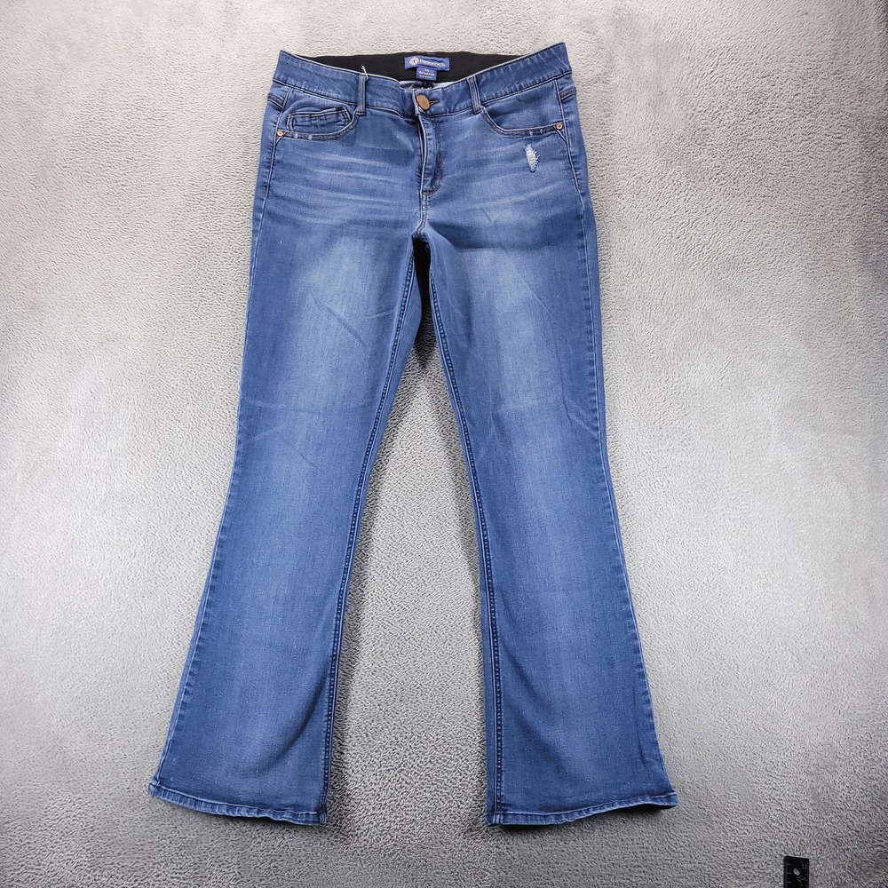 Democracy Jeans Womens 14 Blue Ab solution Bootcut Mid Rise Stretch B12211RDH